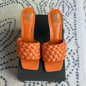 Vince Camuto Orange Woven Heels
